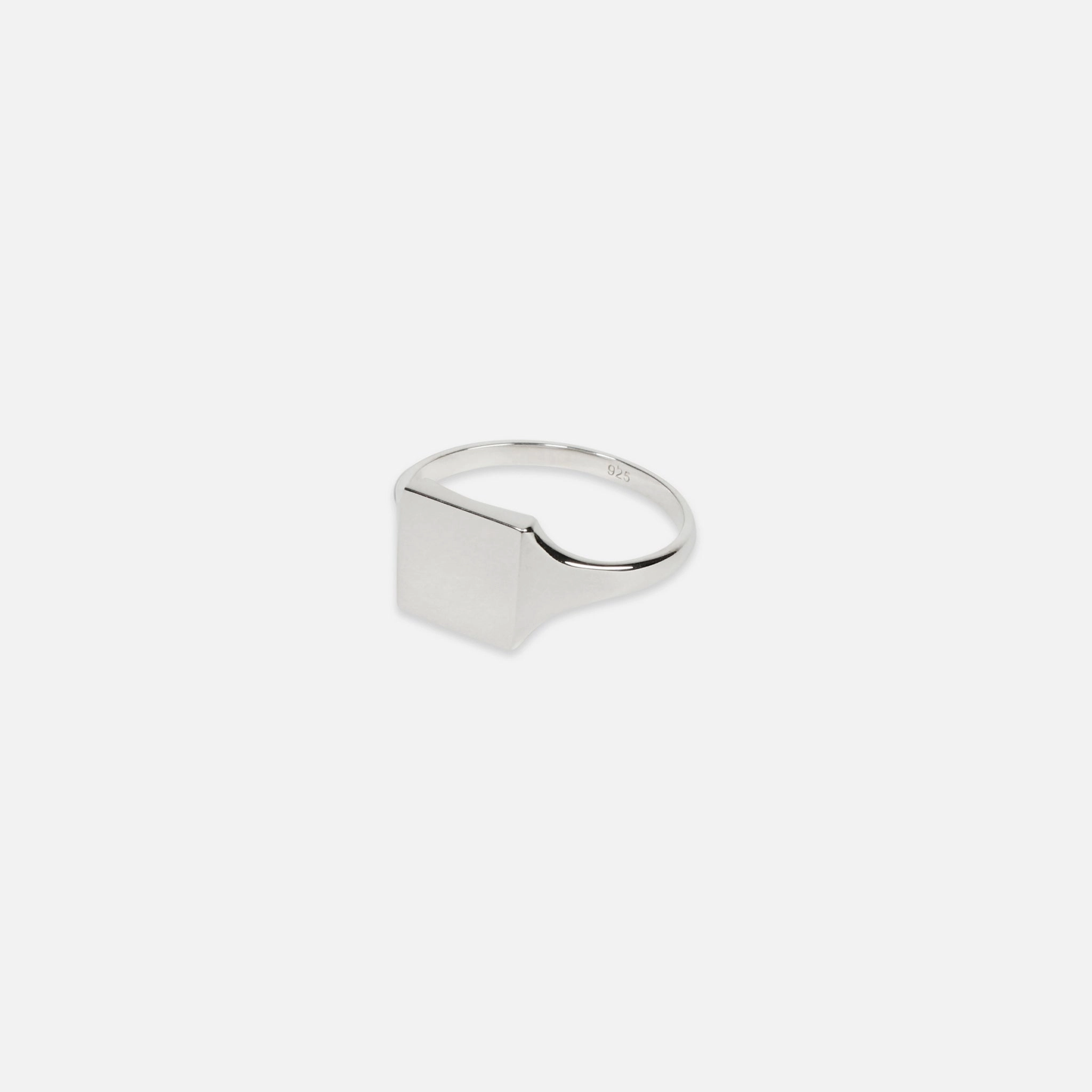 Type 011 Slim Square Signet Silver
