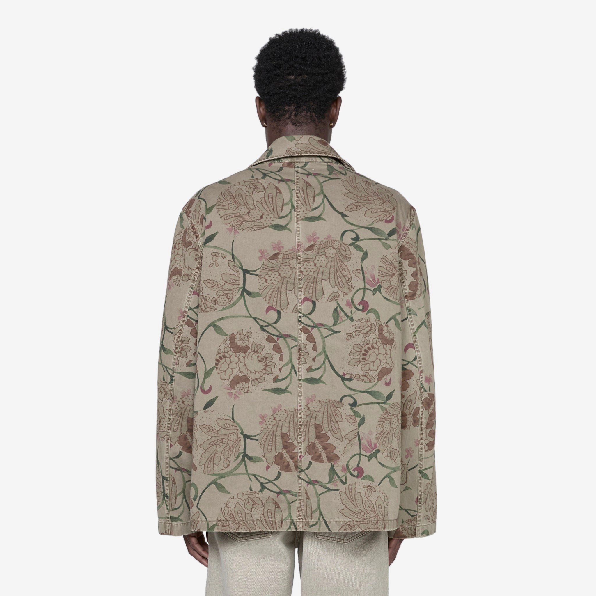 Uniform Jacket Spotting Rose Seventies Sateen