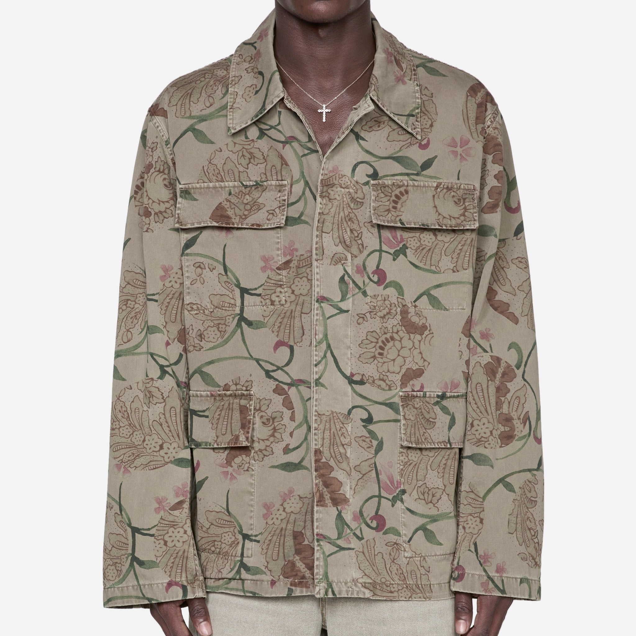 Uniform Jacket Spotting Rose Seventies Sateen