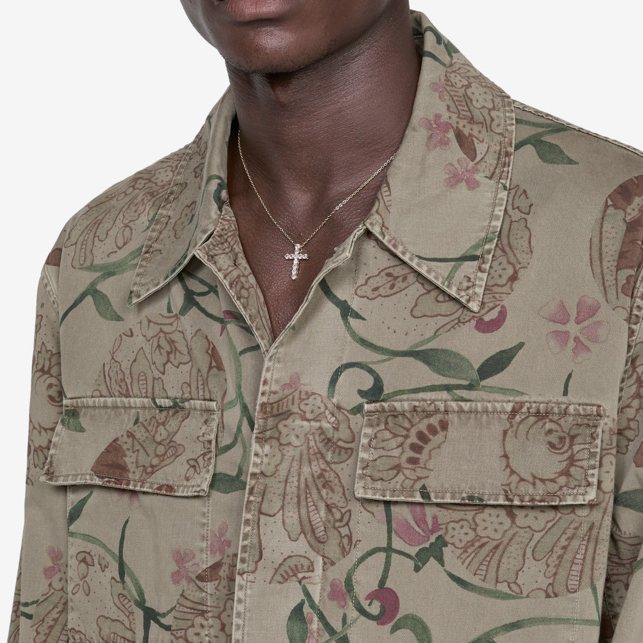 Uniform Jacket Spotting Rose Seventies Sateen