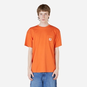 Unisex Logo Label T-Shirt Orange