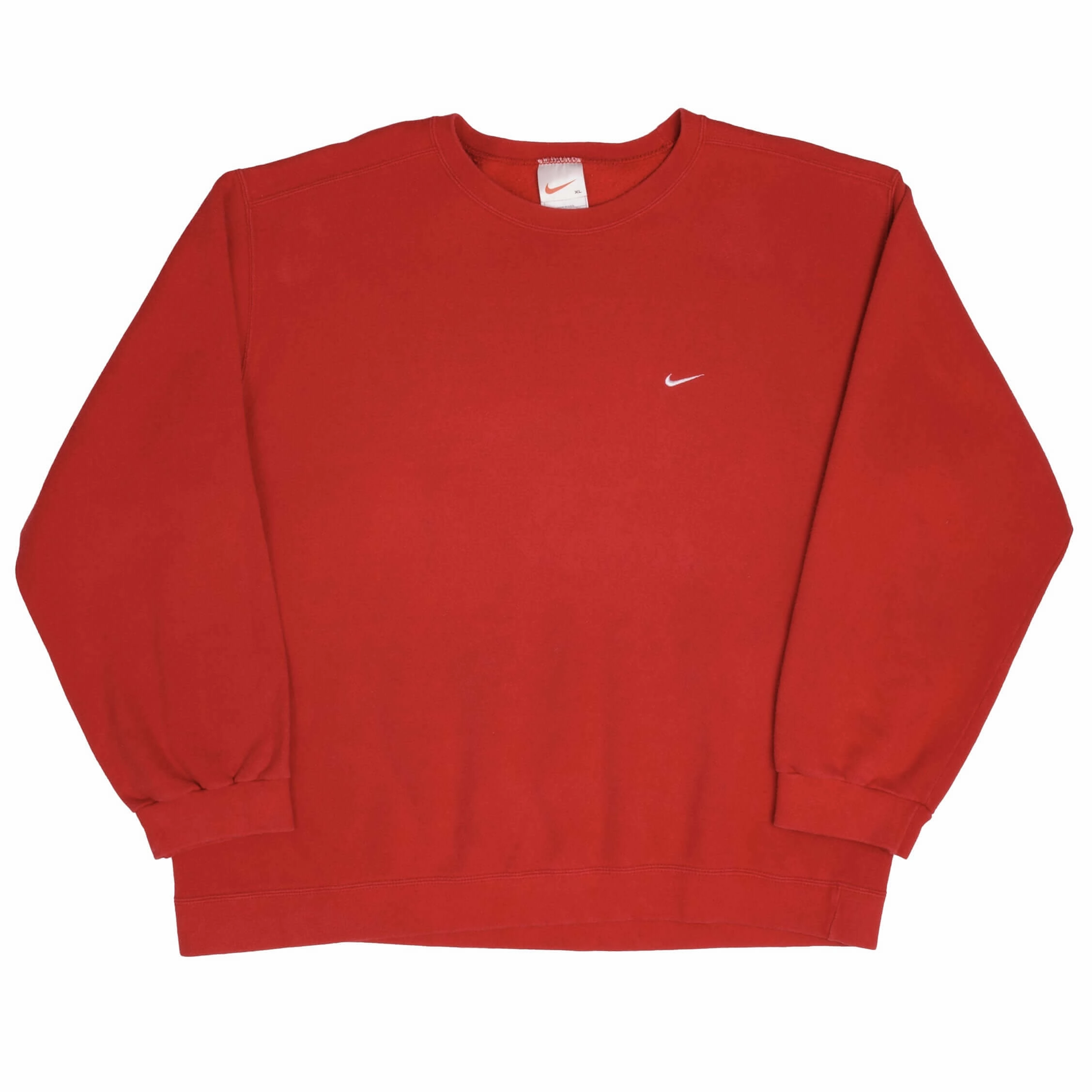 VINTAGE NIKE CLASSIC SWOOSH RED SWEATSHIRT 1990S SIZE XL MADE IN USA