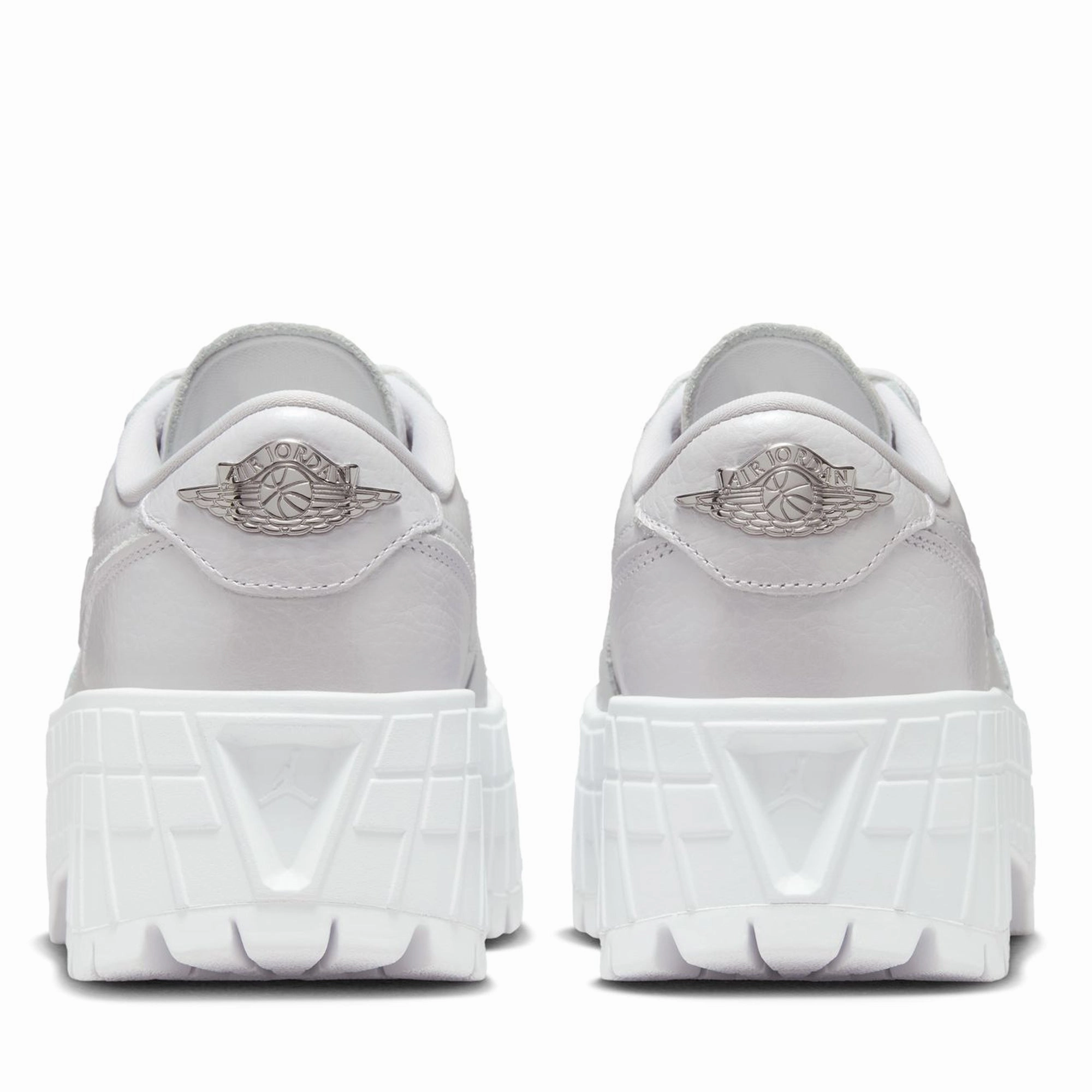 Women's Air Jordan 1 Brooklyn Low - White/Metallic Silver