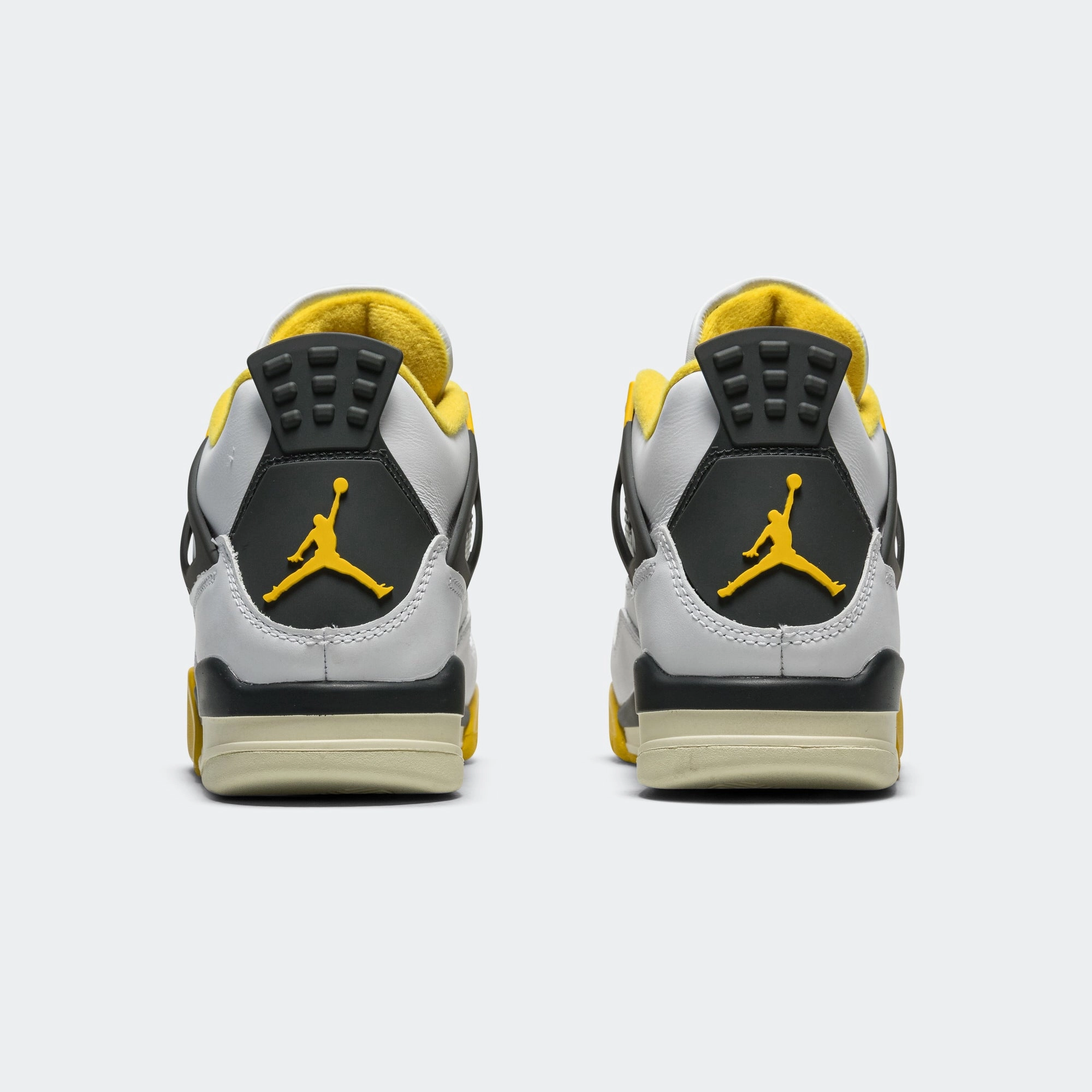 Womens Air Jordan 4 Retro - White/Coconut Milk-Vivid Sulfur