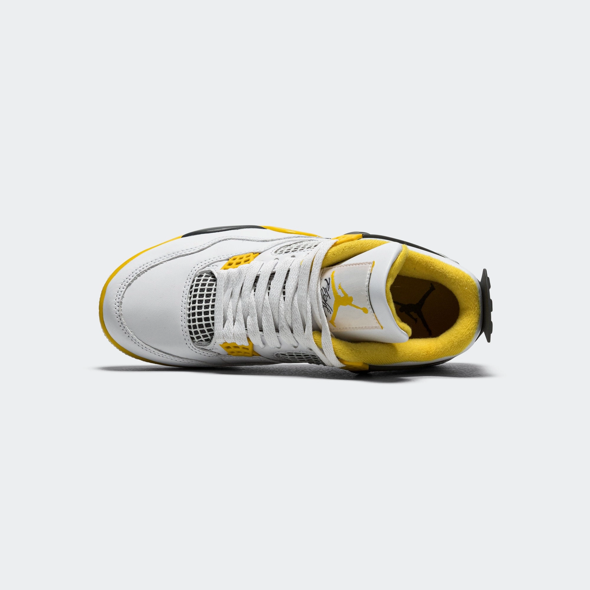 Womens Air Jordan 4 Retro - White/Coconut Milk-Vivid Sulfur