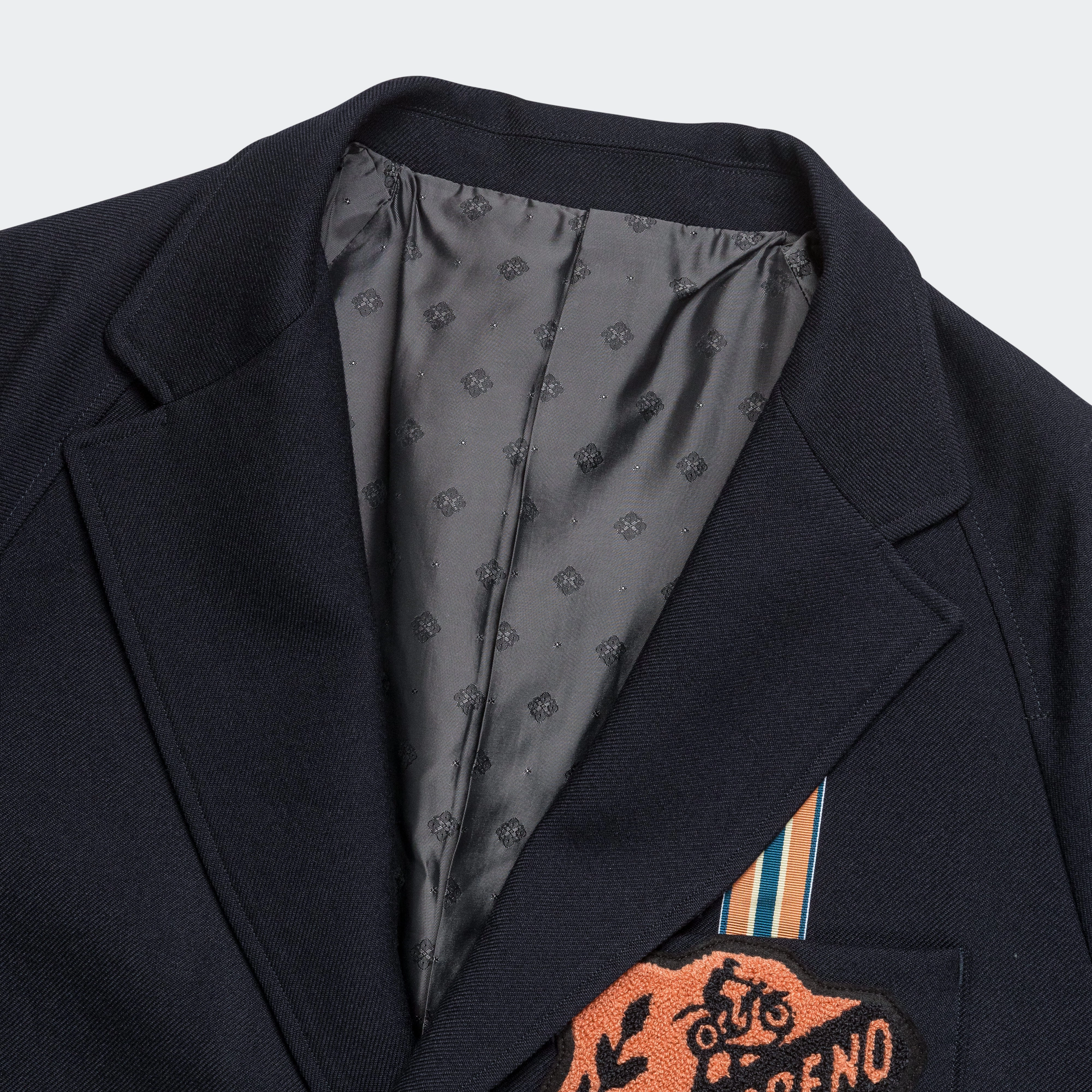 Wool Serge TODOTERRENO Drizzler Suit JKT - Navy