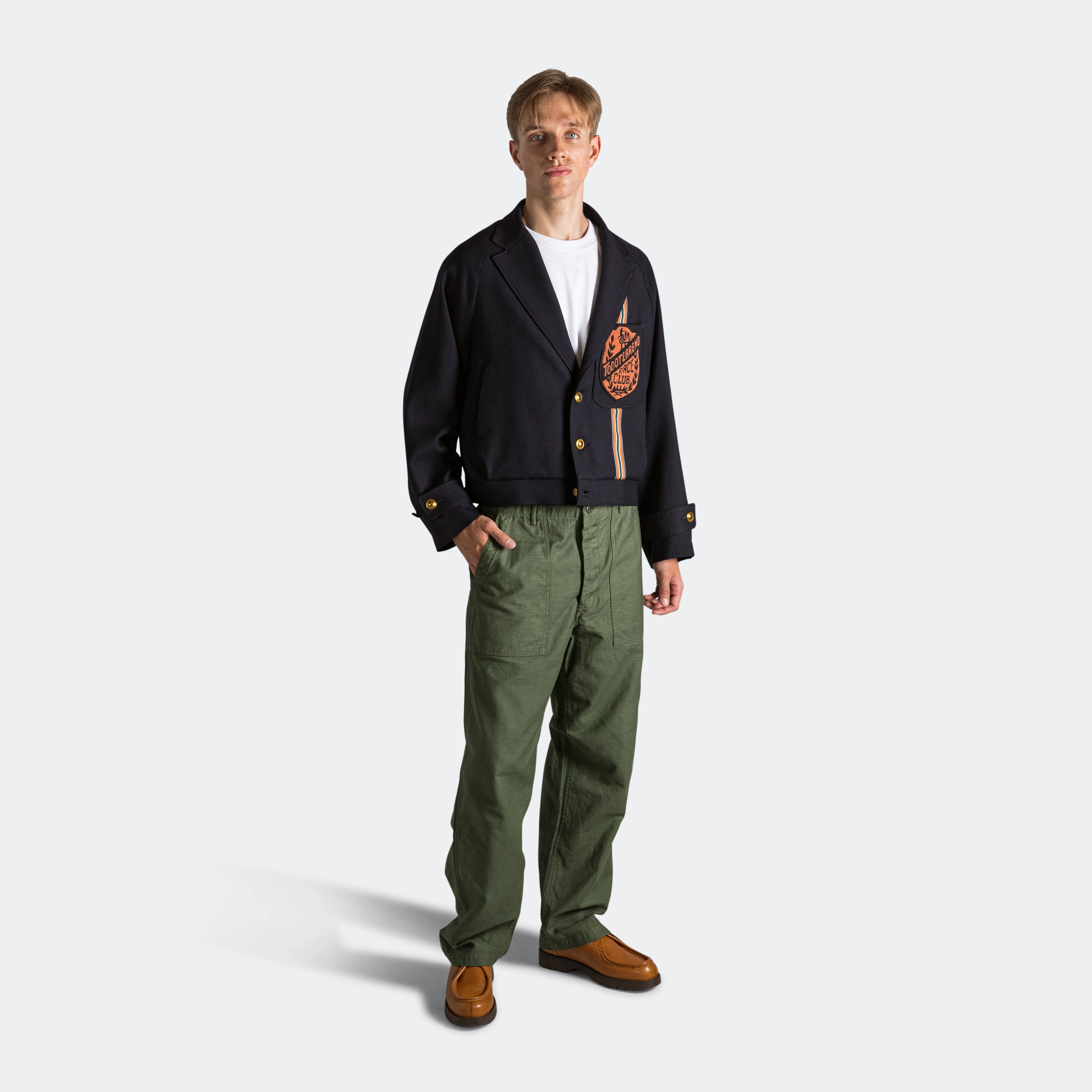 Wool Serge TODOTERRENO Drizzler Suit JKT - Navy