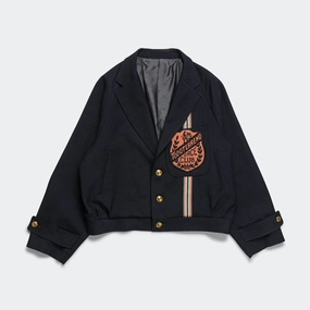 Wool Serge TODOTERRENO Drizzler Suit JKT - Navy