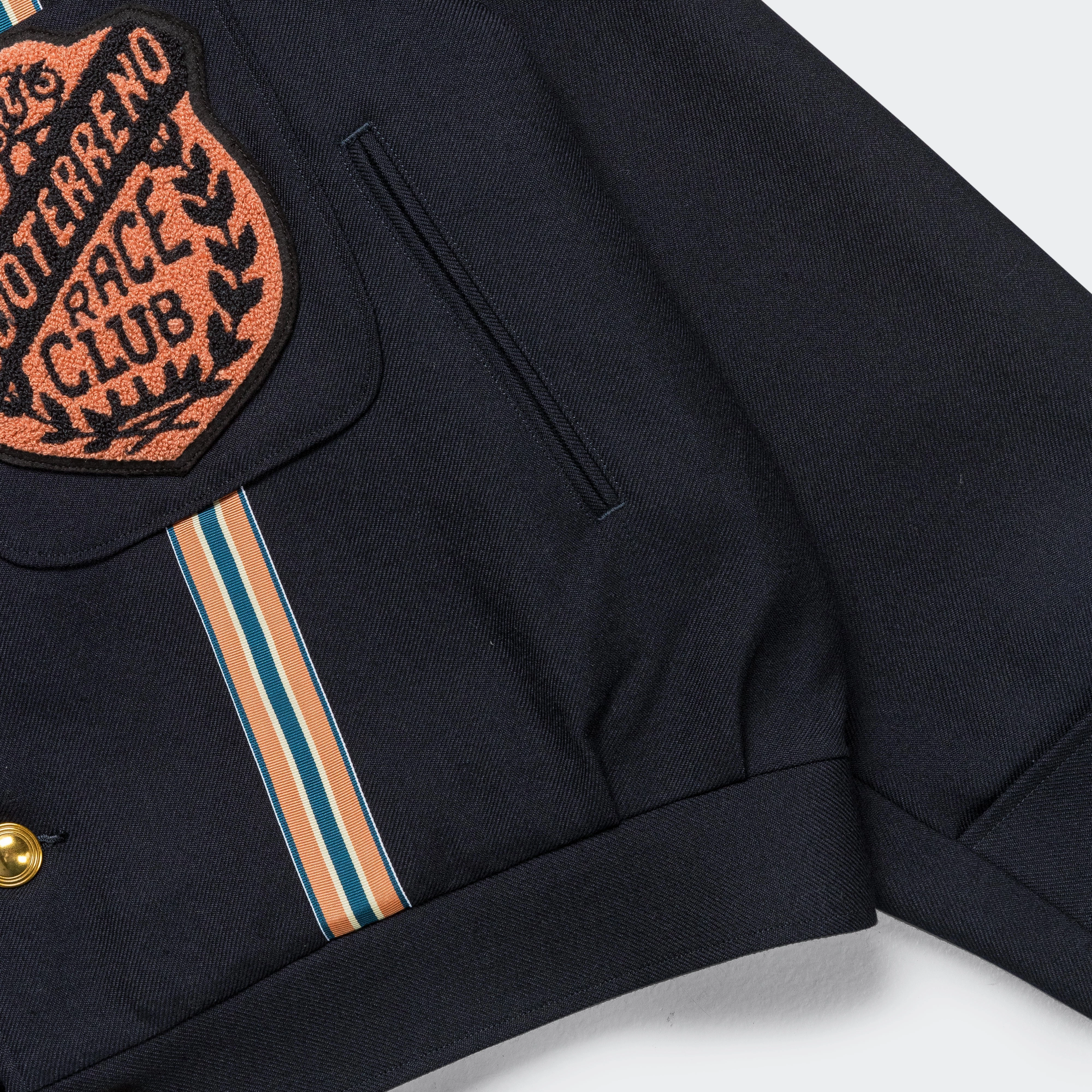 Wool Serge TODOTERRENO Drizzler Suit JKT - Navy