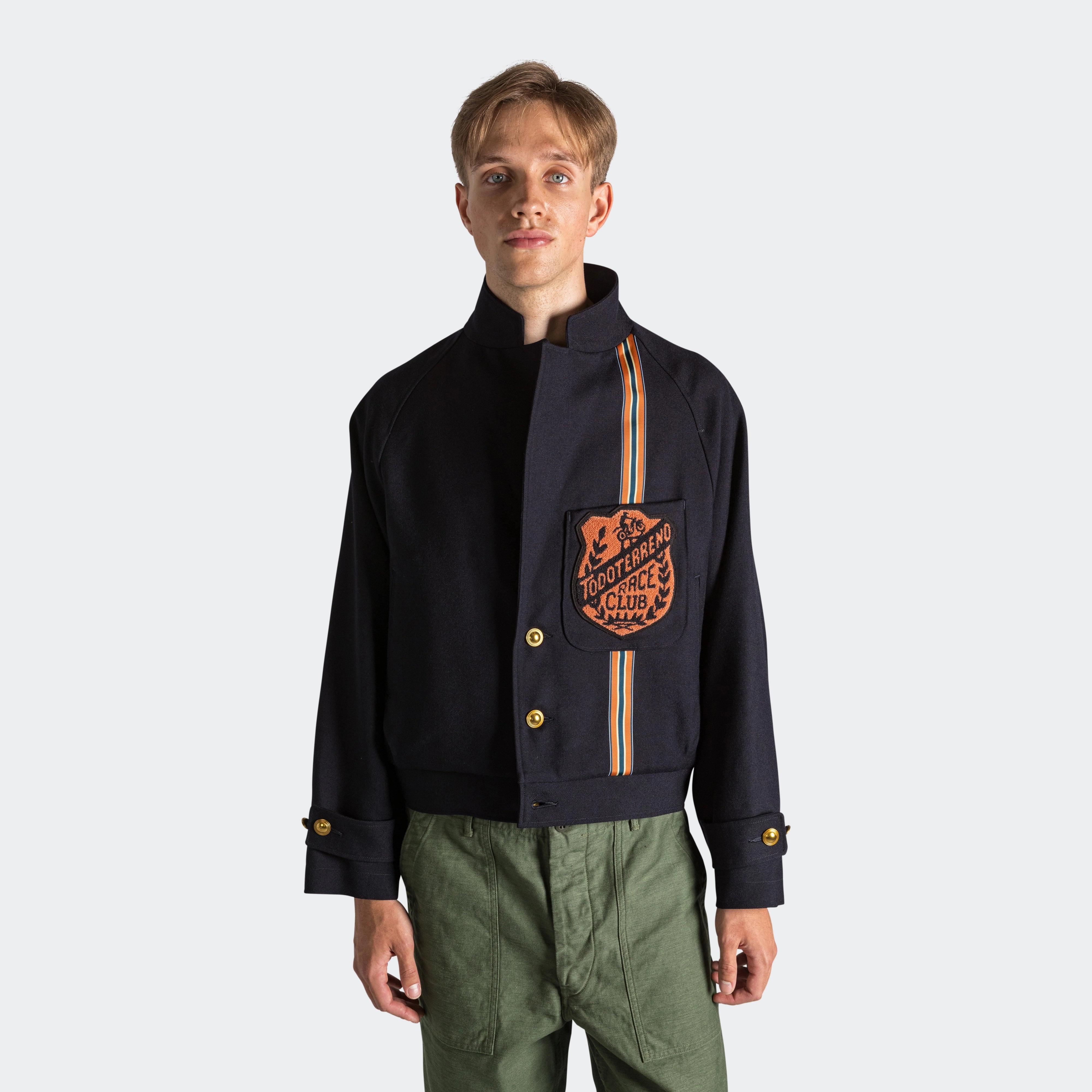 Wool Serge TODOTERRENO Drizzler Suit JKT - Navy